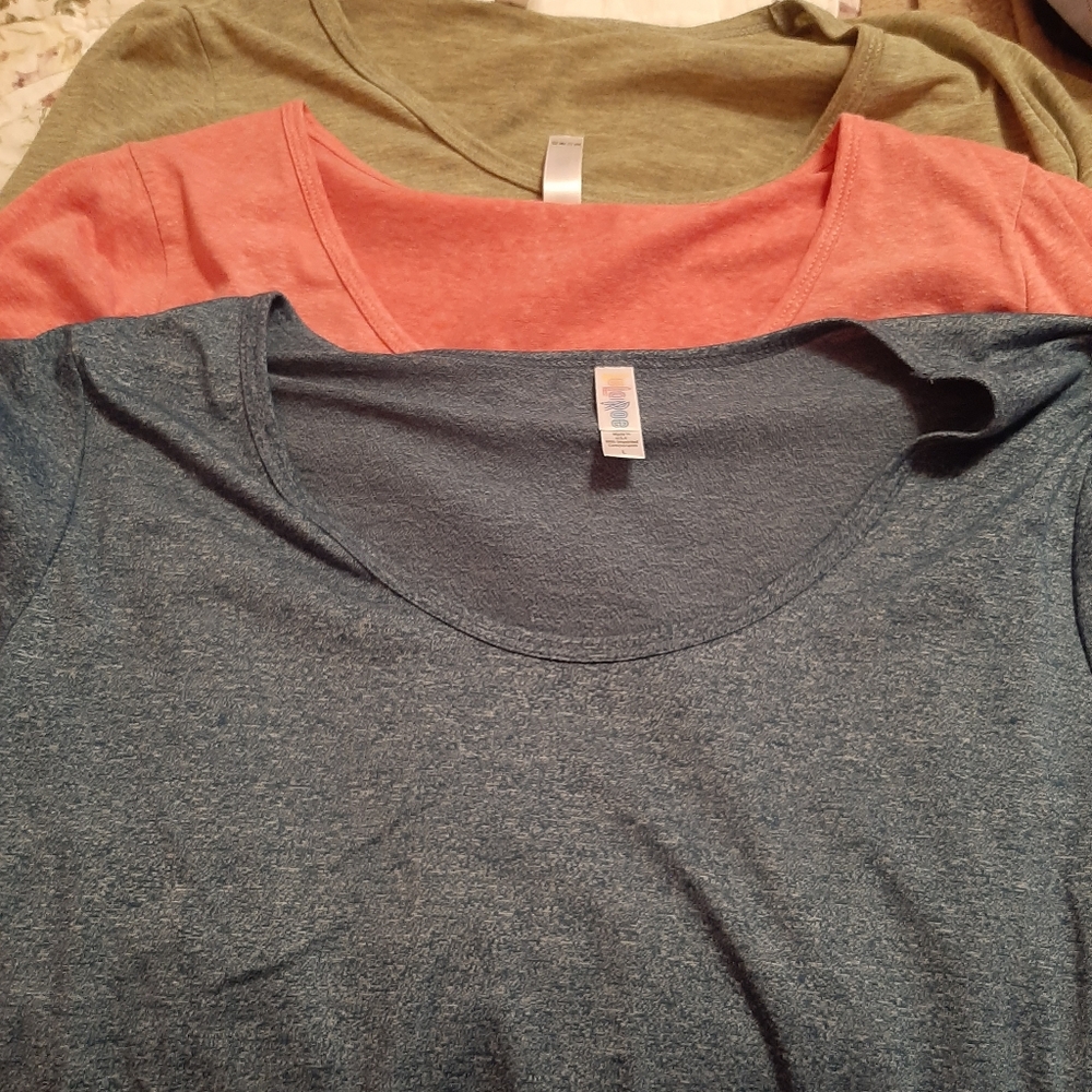 Lularoe Lynnae Women's Casual Tops - Blue, Pink, Green